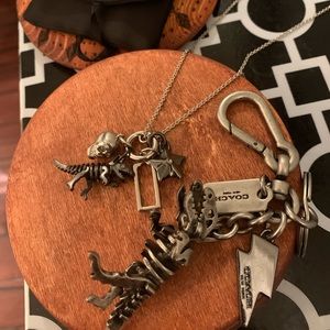 Coach necklace and keychain bundle